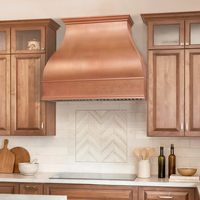 Fobest Bell Copper Metal Range Hood with Hammered Texture FCP-396