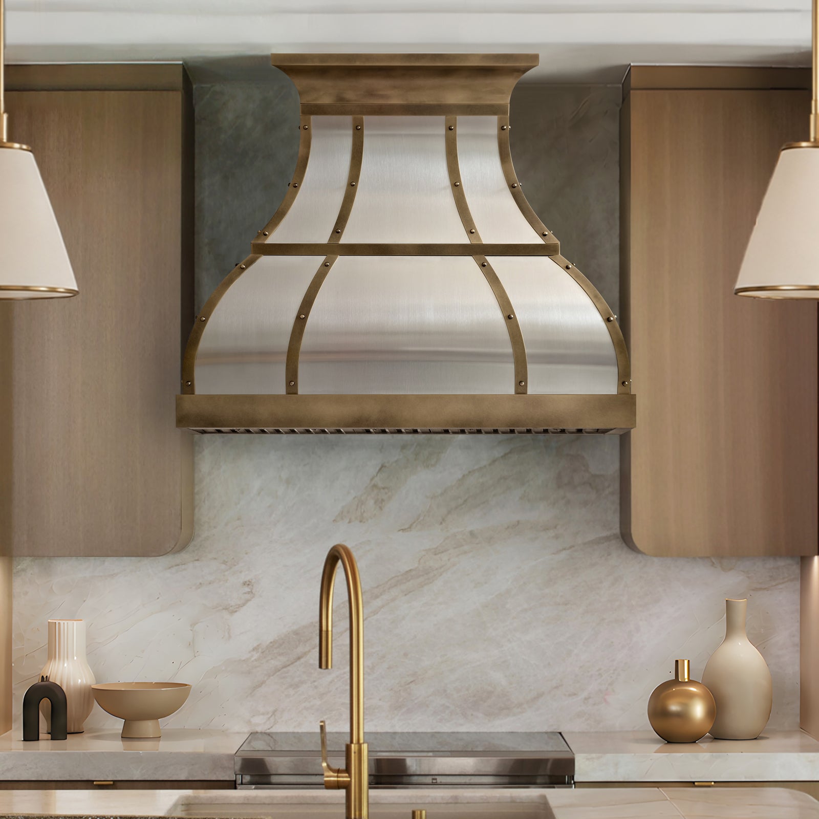 Fobest Bell Range Hood with Mixed Metal Design FSS-705