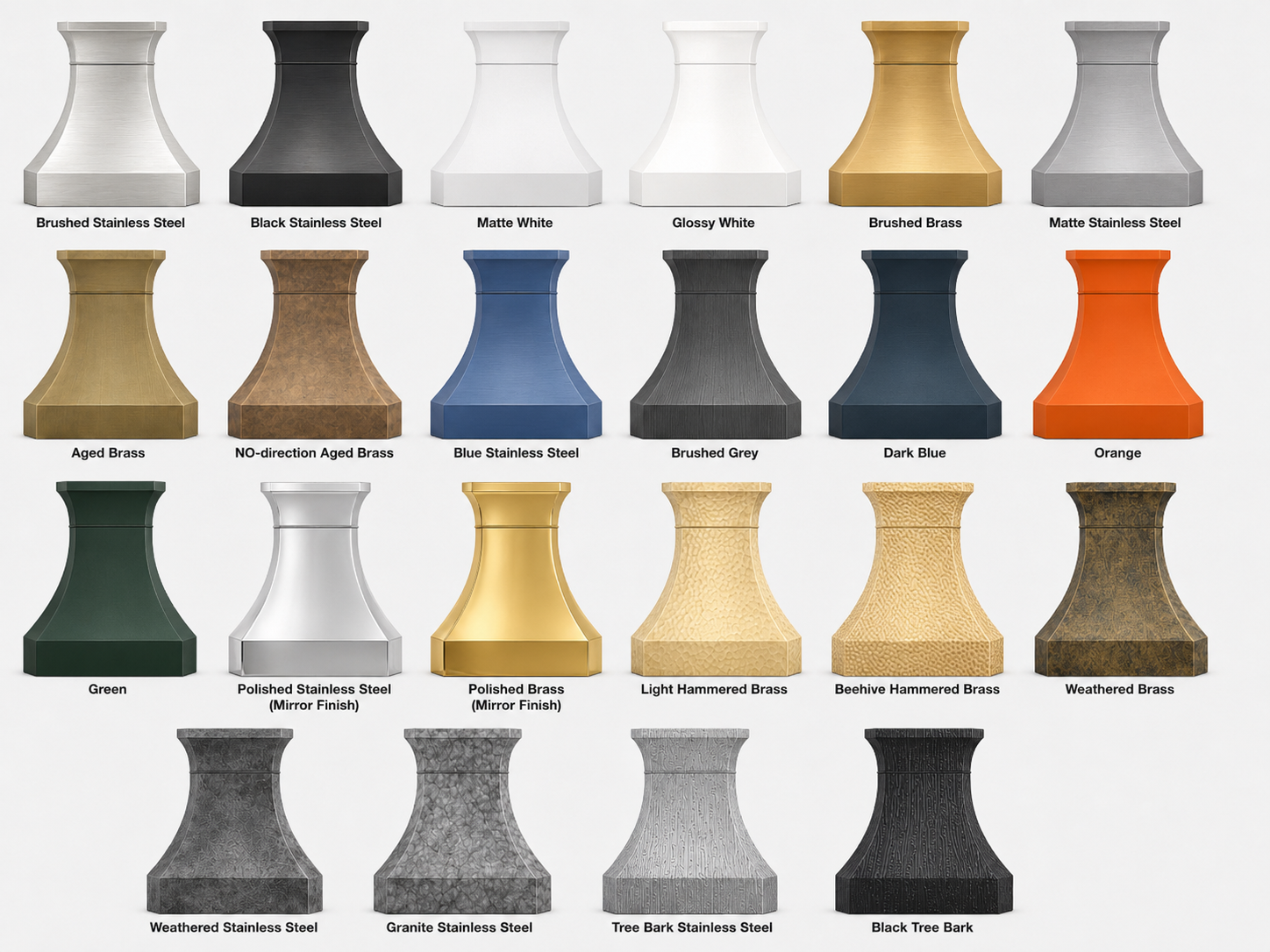 Fobest Black Custom Range Hood Stainless Steel Finish FSS-457