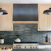 Fobest Black Custom Range Hood with Barrel Stainless Steel Design FSS-556
