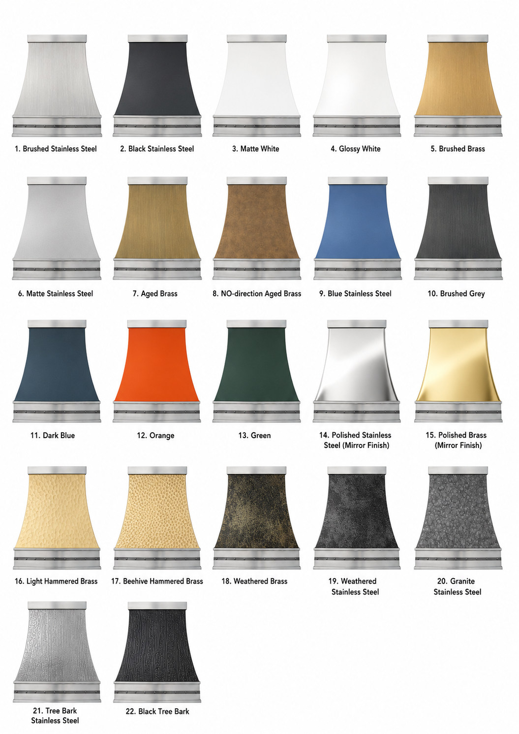 Fobest Black Exhaust Hood with Grey Bottom Band FSS-202