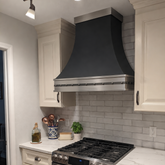 Fobest Black Exhaust Hood with Grey Bottom Band FSS-202
