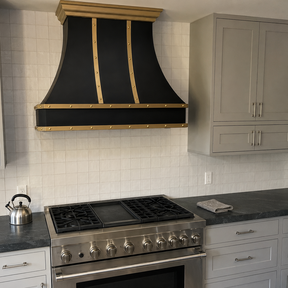 Fobest Black Kitchen Hood Stainless Steel with Brass Crown FSS-234
