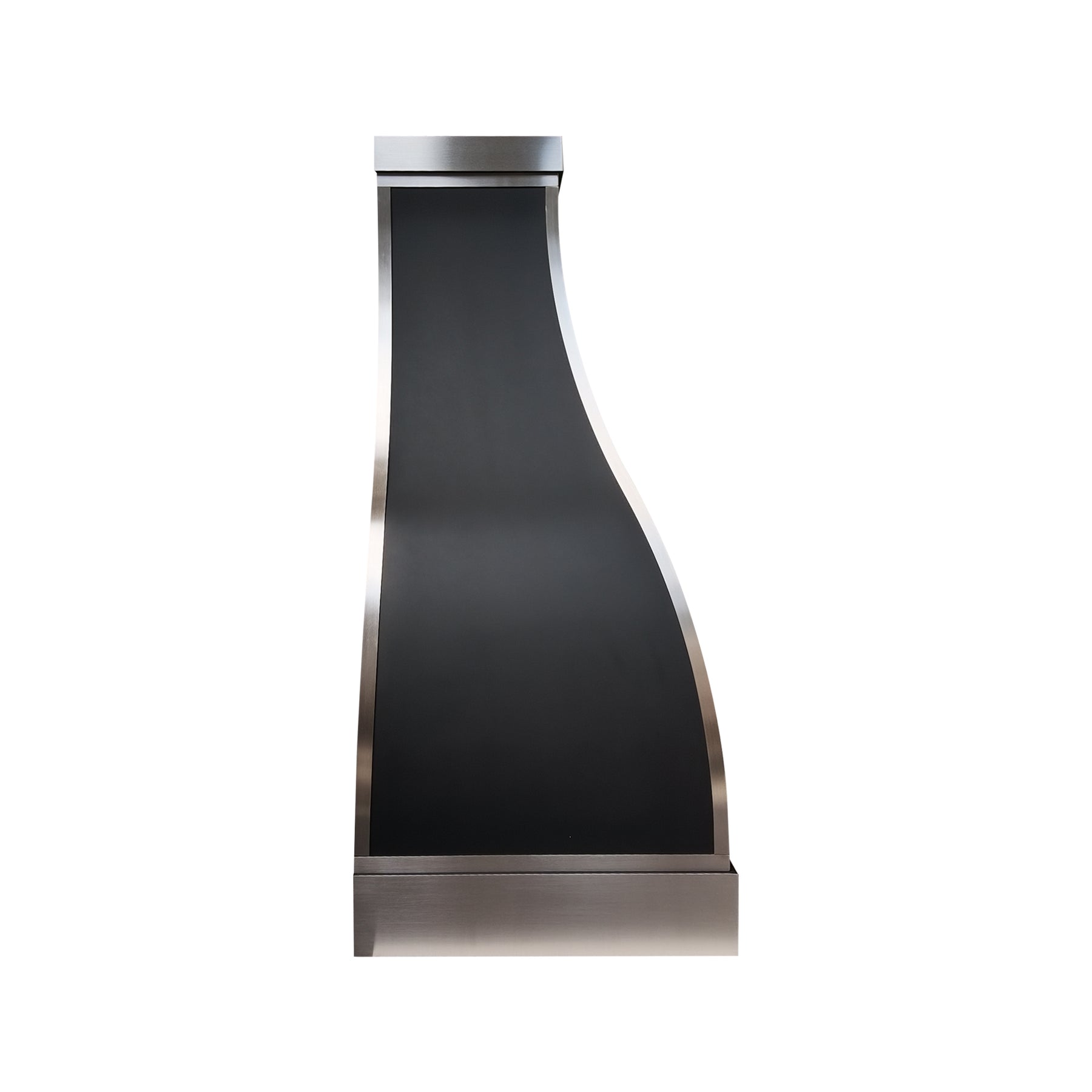 Fobest Black Metal Range Hood with Stainless Steel Straps FSS-724