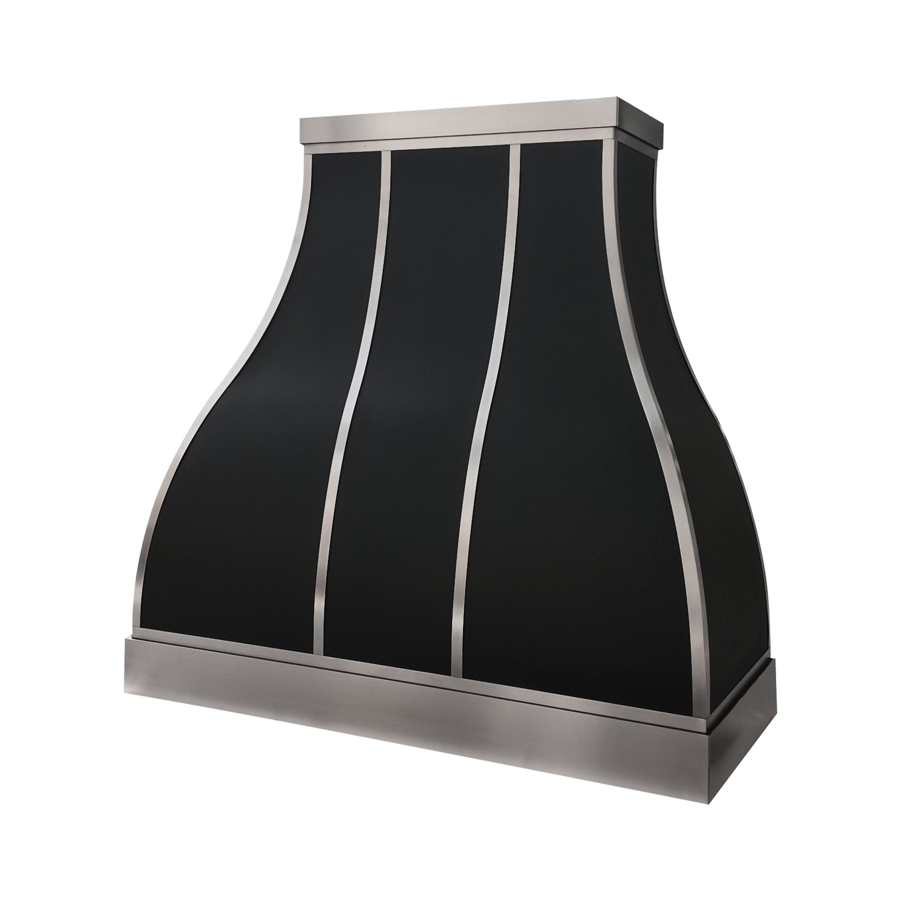 Fobest Black Metal Range Hood with Stainless Steel Straps FSS-724