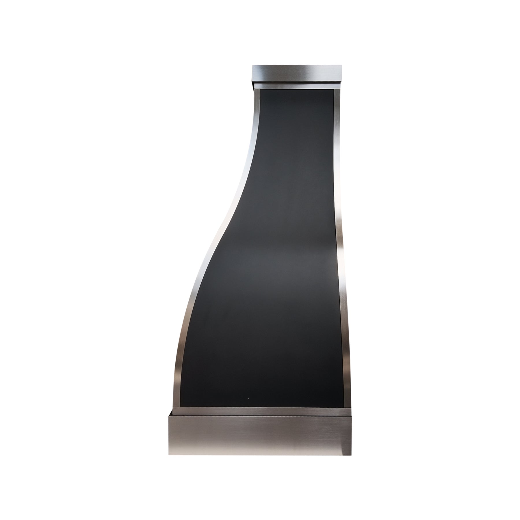 Fobest Black Metal Range Hood with Stainless Steel Straps FSS-724