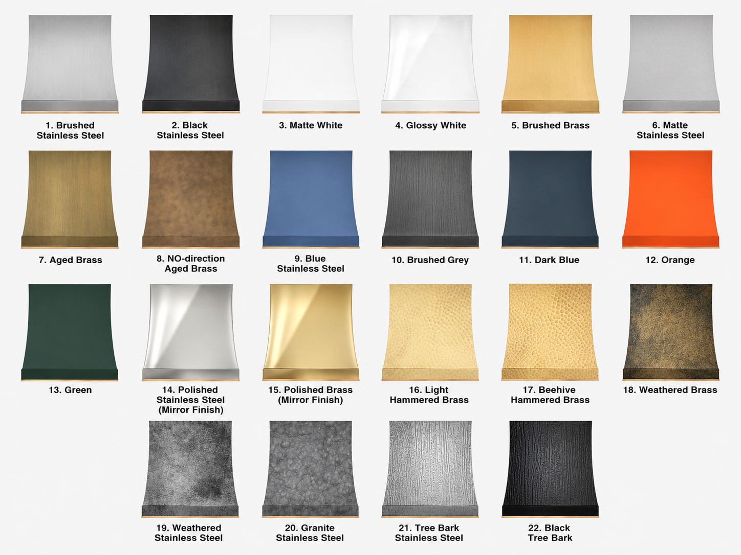Fobest Black Metal Range Hood with brass bottom FSS-180