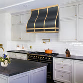 Fobest Black Metal Kitchen Hood Stainless Steel Barrel Design FSS-518