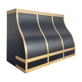 Fobest Black Metal Kitchen Hood Stainless Steel Barrel Design FSS-518