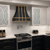 Fobest Black Stainless Steel Range Hood With Brass Straps FSS-33