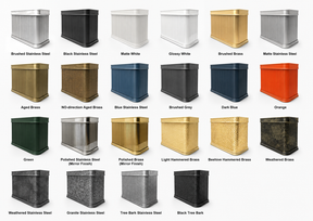 Fobest Black Stainless Steel Range Hood with Fluted Texture and Brass Trim FSS-396