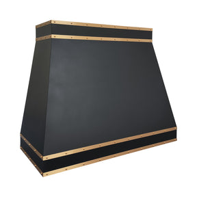 Fobest Black Stainless Steel Range Hood with horizontal straps FSS-11