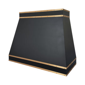 Fobest Black Stainless Steel Range Hood with horizontal straps FSS-11