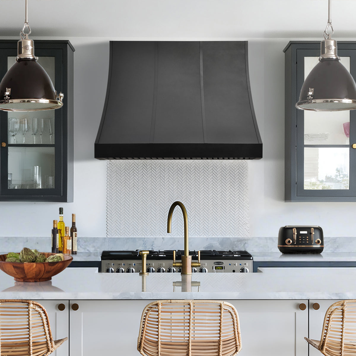 Fobest Black Stainless Steel Vent Hood FSS-472