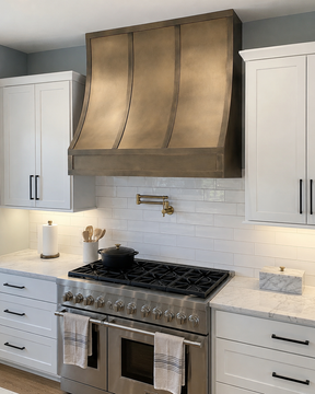 Fobest Brass Custom Range Hood Non Direction Aged Brass Finish FSS-467