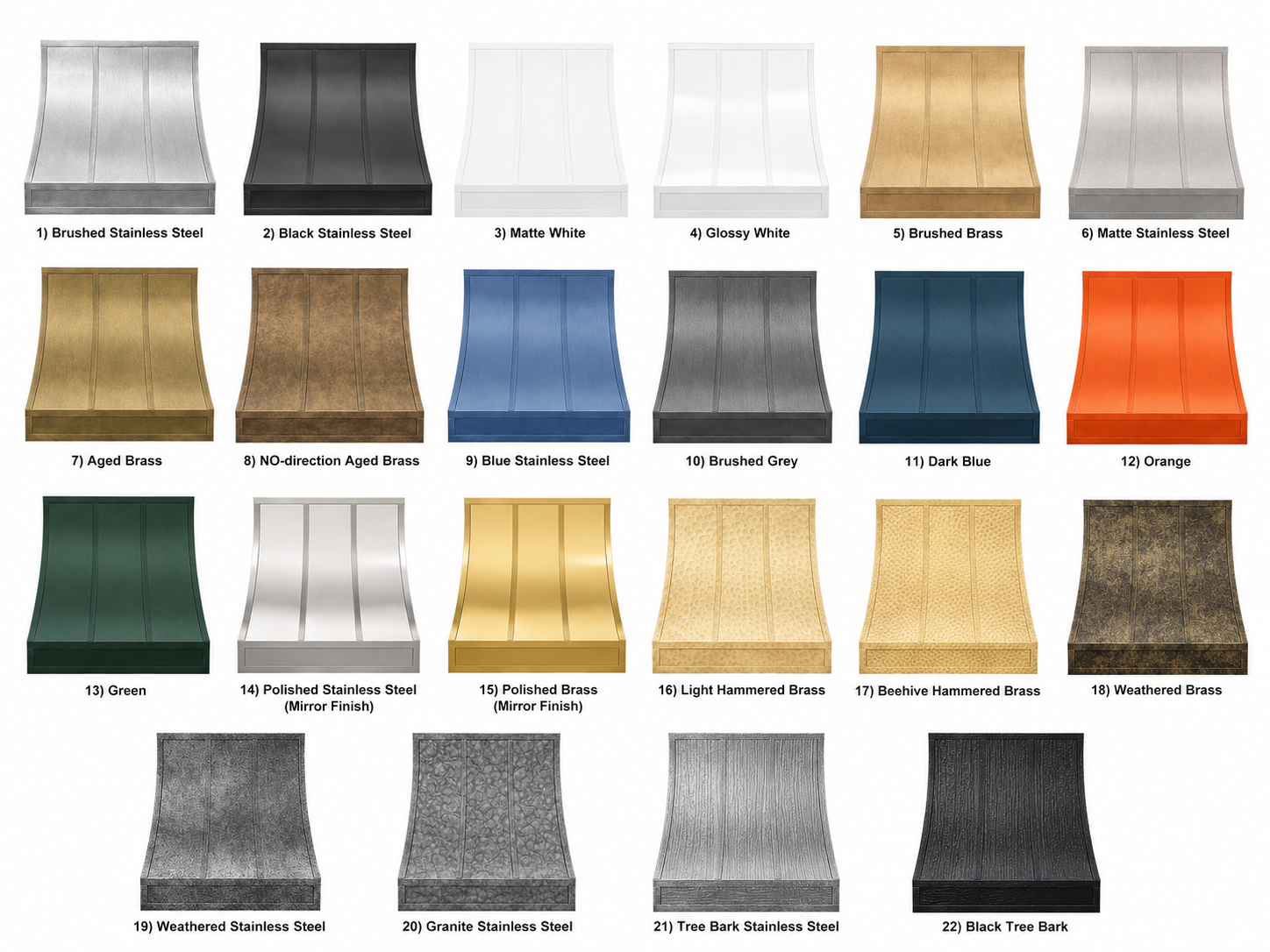 Fobest Brass Custom Range Hood Non Direction Aged Brass Finish FSS-467