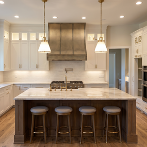 Fobest Brass Custom Range Hood Non Direction Aged Brass Finish FSS-467