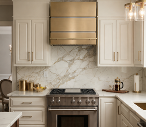 Fobest Brass Range Hood with Brass Pot Rail FSS-207