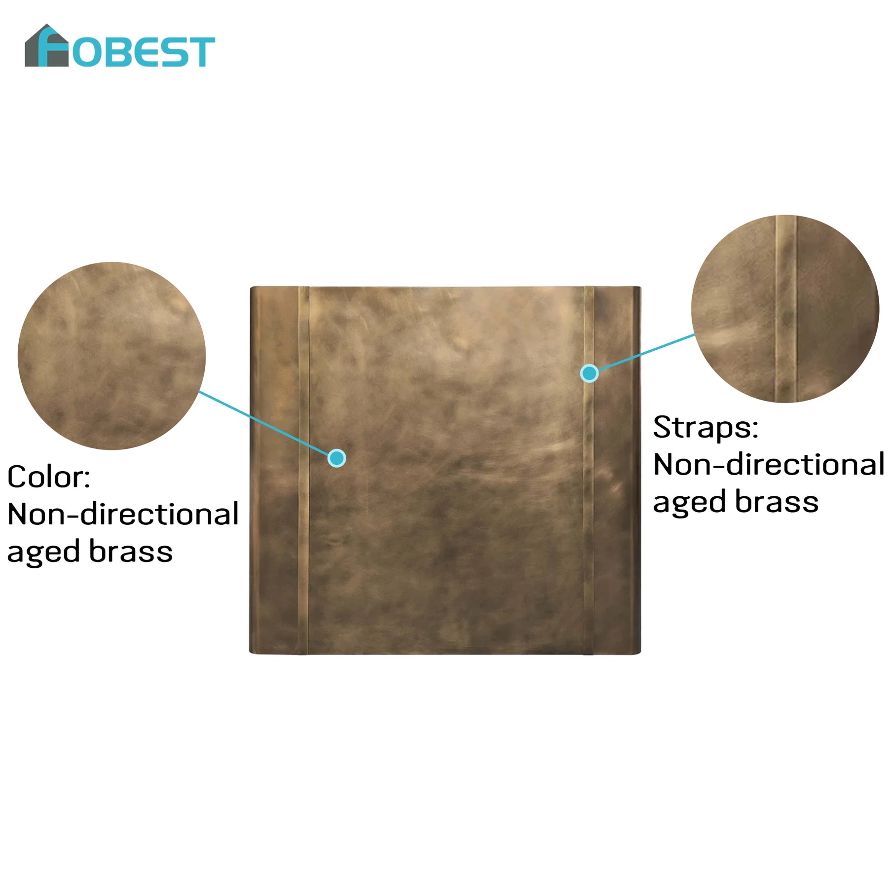 Fobest Brass Stove Hood with Seamless Corners FSS-419