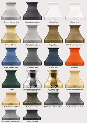 Fobest Brushed Brass Range Hood with Decorative Apron FSS-488