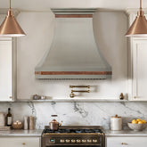Fobest Brushed Stainless Steel Range Hood with Antique Copper Decors FSS-728