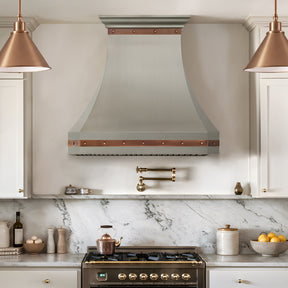 Fobest Brushed Stainless Steel Range Hood with Antique Copper Decors FSS-728