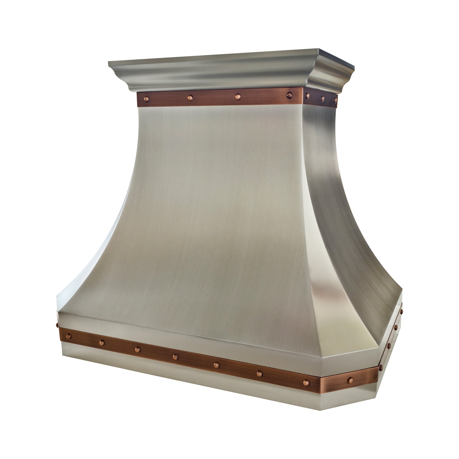 Fobest Brushed Stainless Steel Range Hood with Antique Copper Decors FSS-728