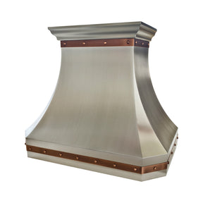 Fobest Brushed Stainless Steel Range Hood with Antique Copper Decors FSS-728