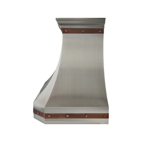 Fobest Brushed Stainless Steel Range Hood with Antique Copper Decors FSS-728
