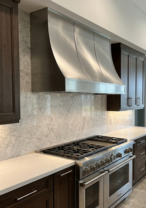 Fobest Brushed Stainless Steel Range Hood with Contemporary Curved Design FSS-512