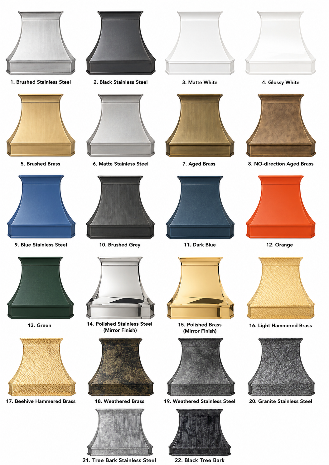 Fobest California Antique Brass Kitchen Range Hood FSS-523