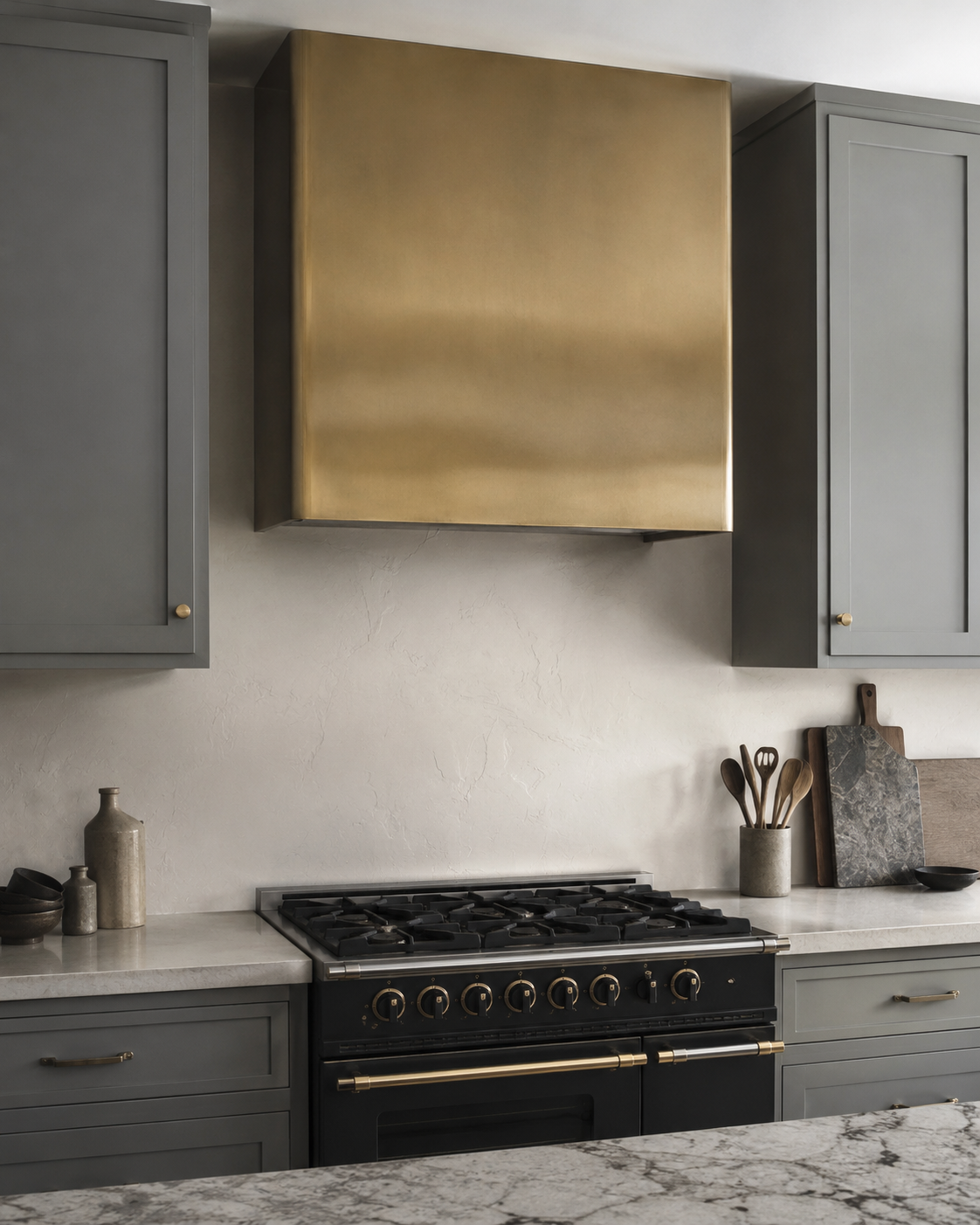 Fobest California Brass Range Hood with Seamless Curved FSS-491