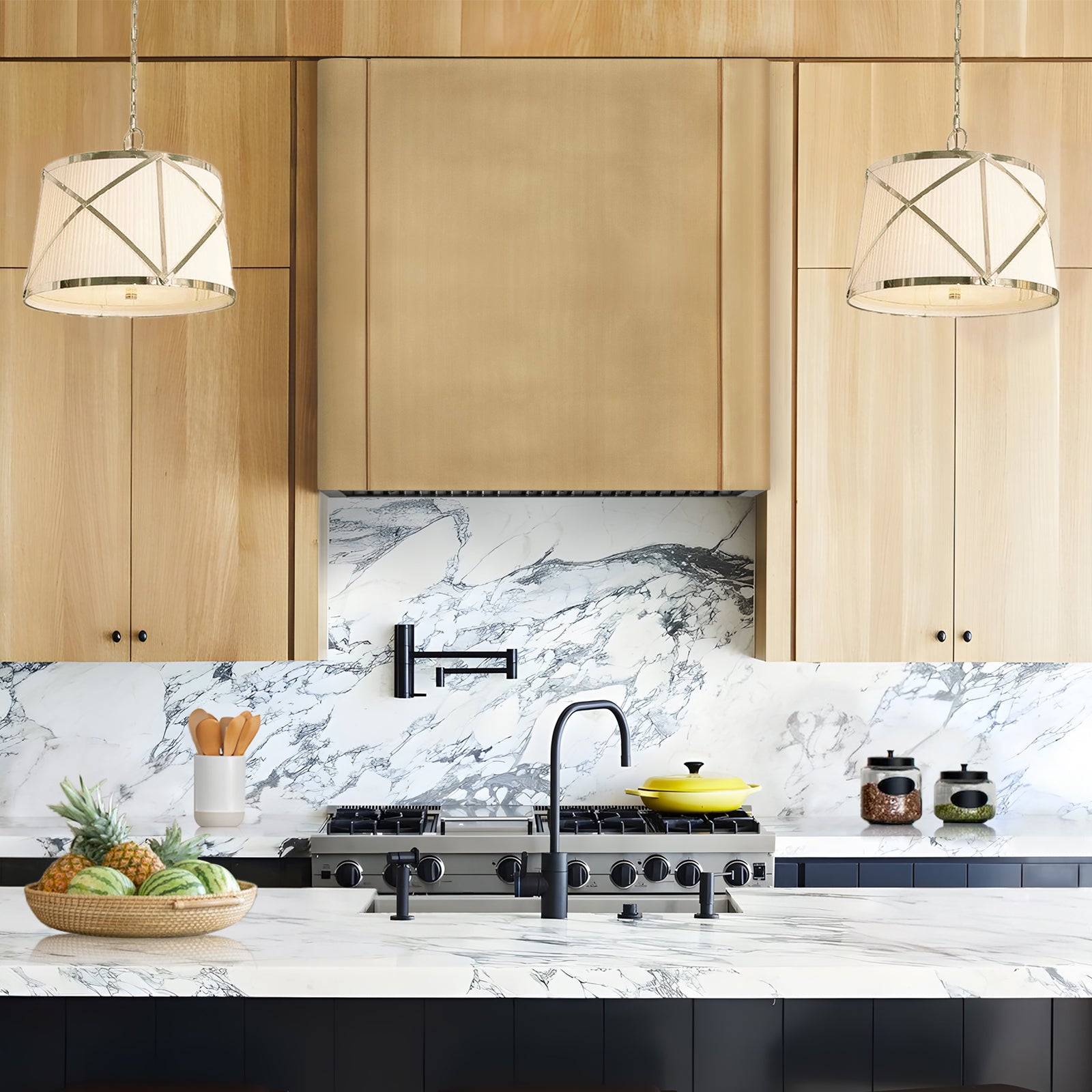 Fobest California Brushed Brass Vent Hoods with Rounded Edge Design FSS-497