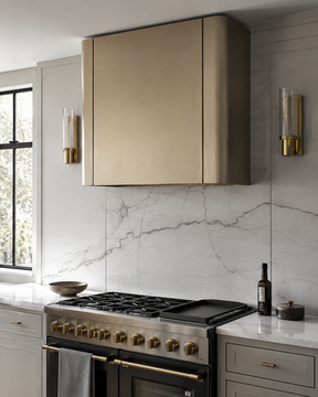 Fobest California Brushed Brass Vent Hoods with Rounded Edge Design FSS-497