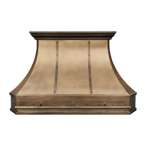 Fobest Chicago Aged Brass Stove Hoods with Riveted Accents FSS-496