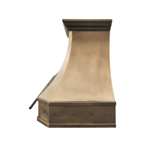 Fobest Chicago Aged Brass Stove Hoods with Riveted Accents FSS-496