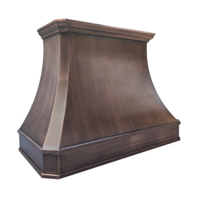 Fobest Classic Antique Copper Curved Range Hood in Smooth Texture FCP-348