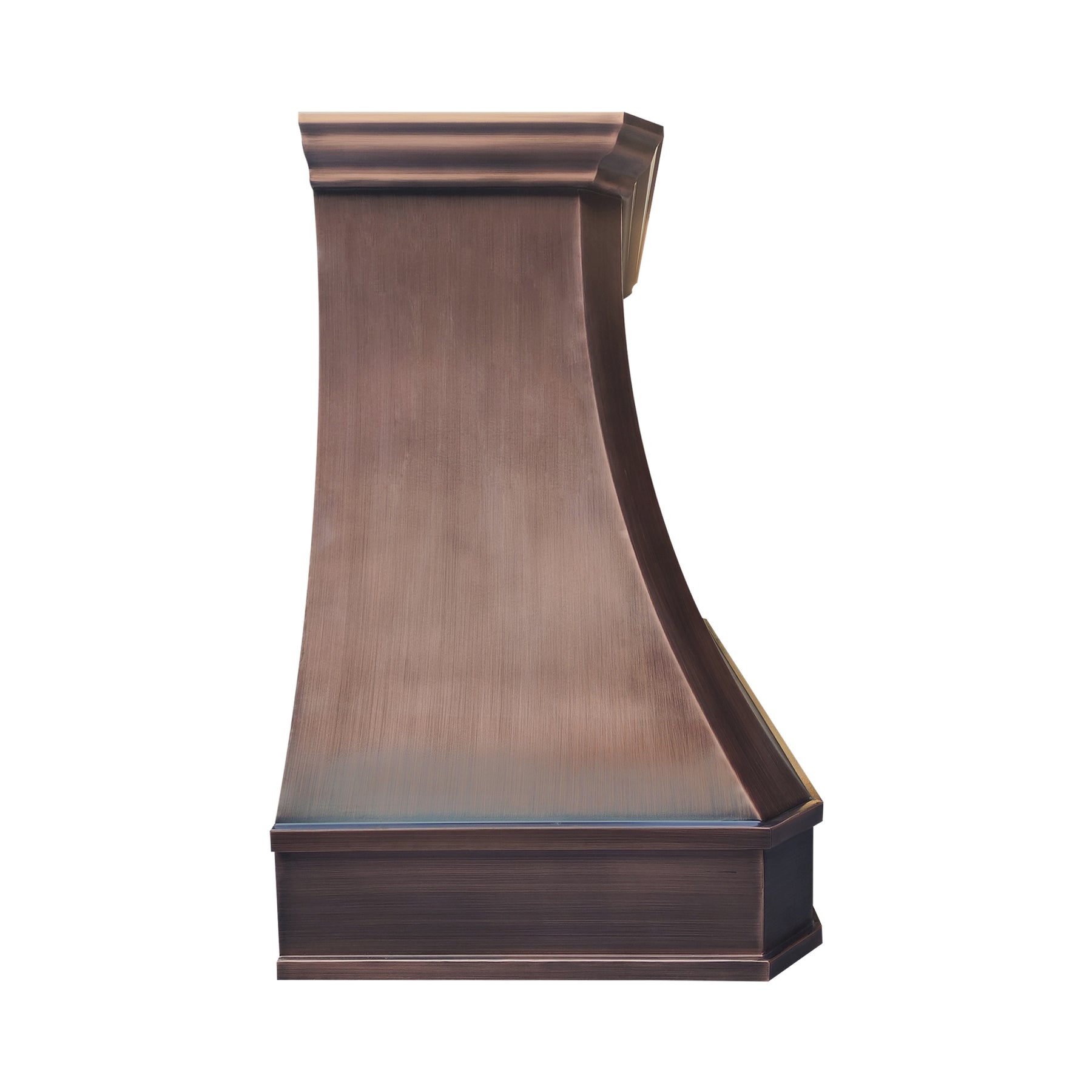 Fobest Classic Antique Copper Curved Range Hood in Smooth Texture FCP-348