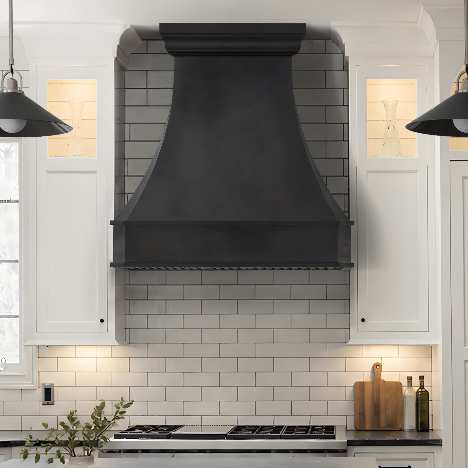 Fobest Classic Bronze Range Hood with Mystery Accents FCP-395