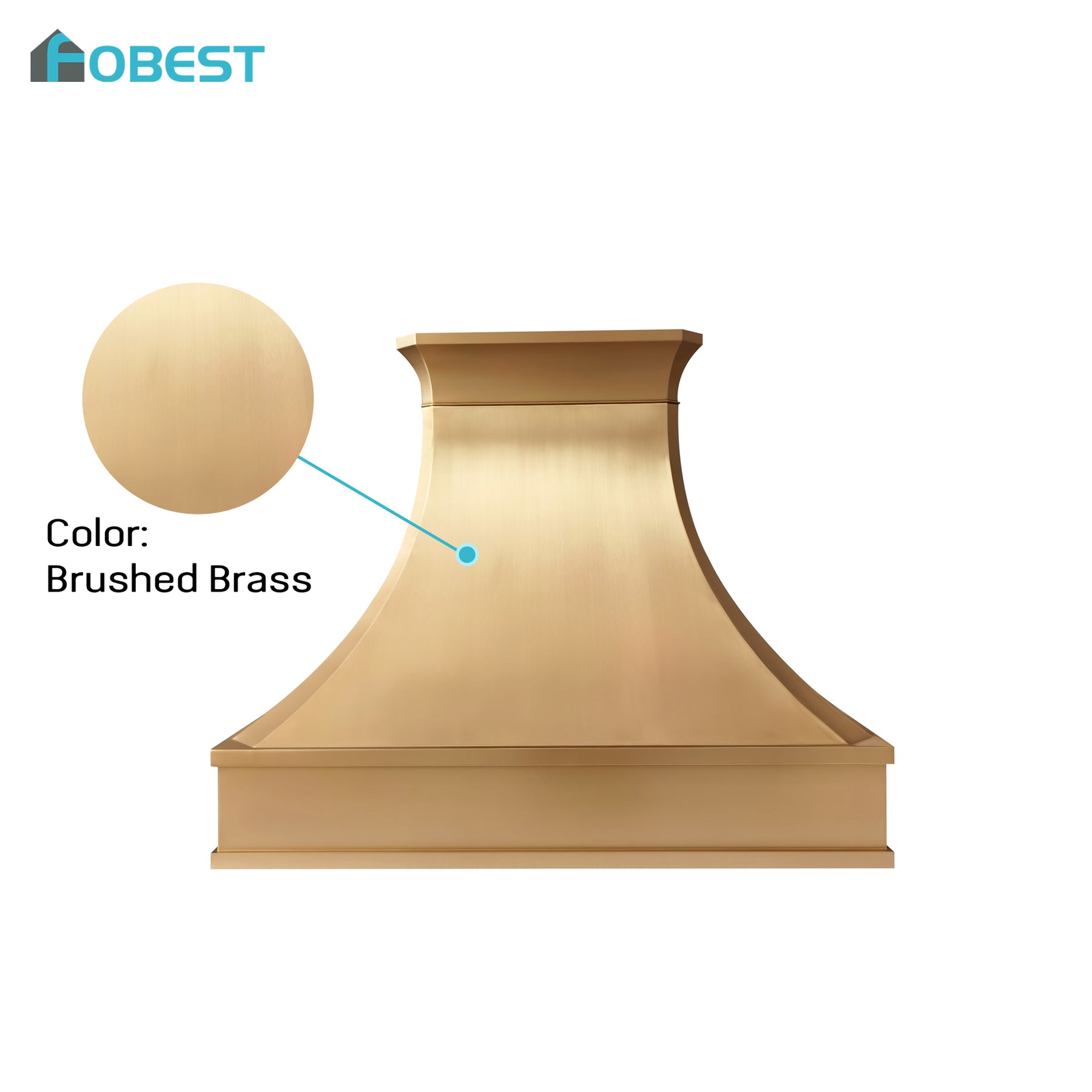 Fobest Classic Designer Brass Range Hood with Curved Design FSS-708
