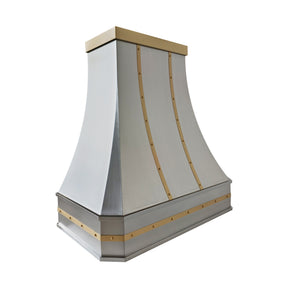 Fobest Classic Modern Stainless Steel Range Hood with Brass Decors FSS-711