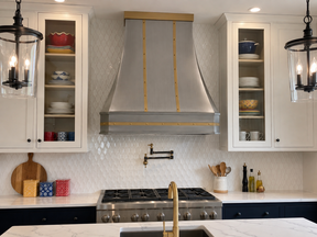 Fobest Classic Modern Stainless Steel Range Hood with Brass Decors FSS-711