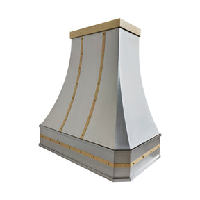 Fobest Classic Modern Stainless Steel Range Hood with Brass Decors FSS-711