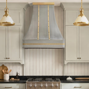 Fobest Classic Modern Stainless Steel Range Hood with Brass Decors FSS-711