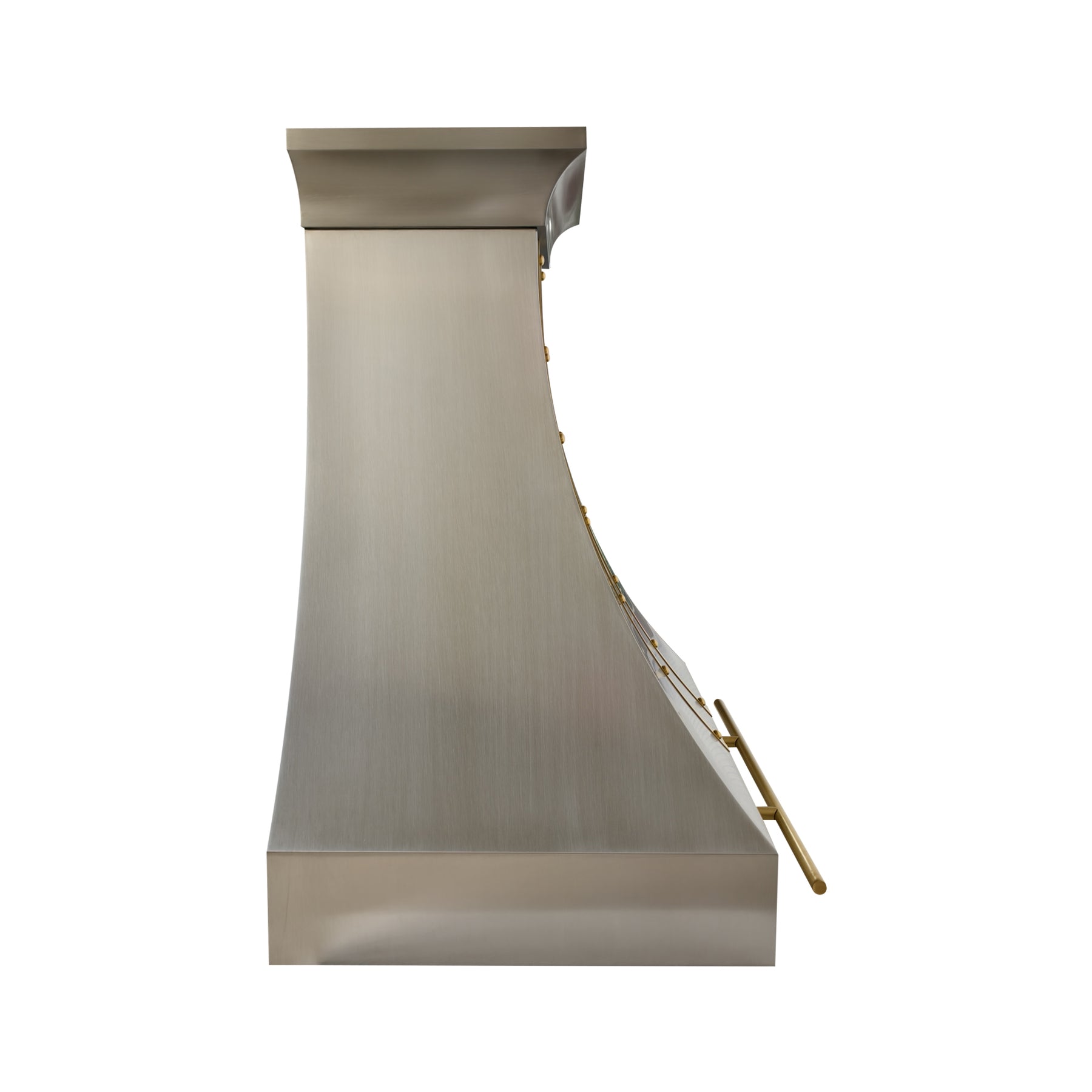 Fobest Classic Stainless Steel Range Hood with Brushed Brass Straps FSS-740