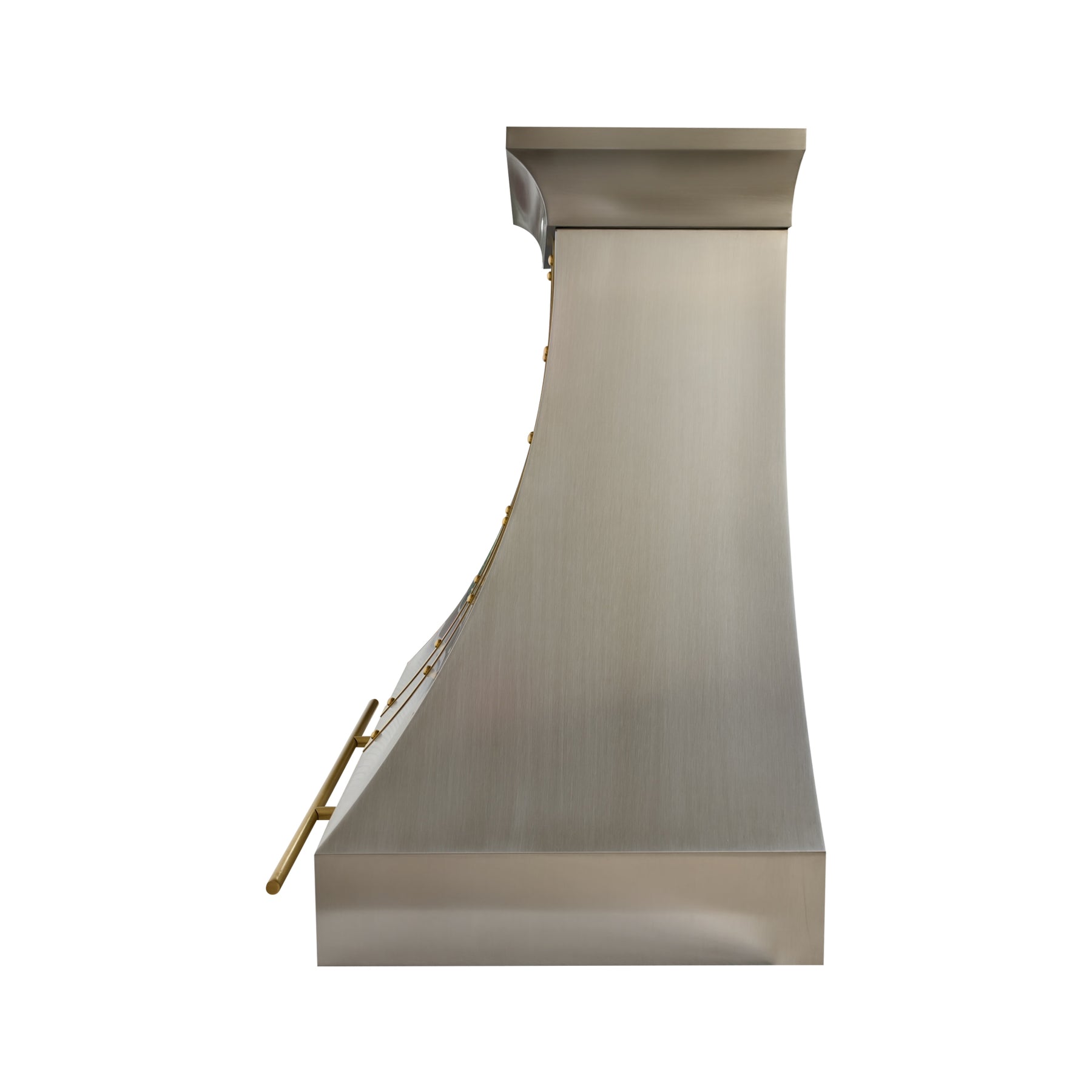 Fobest Classic Stainless Steel Range Hood with Brushed Brass Straps FSS-740