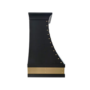 Fobest Classic Stainless Steel Range Hood with Delicate Brass Rivets FSS-741