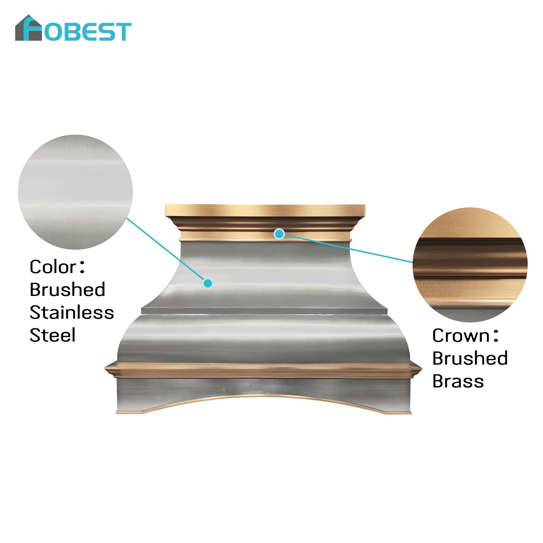 Fobest Clean Stainless Steel Range Hood with Arched Design FSS-695