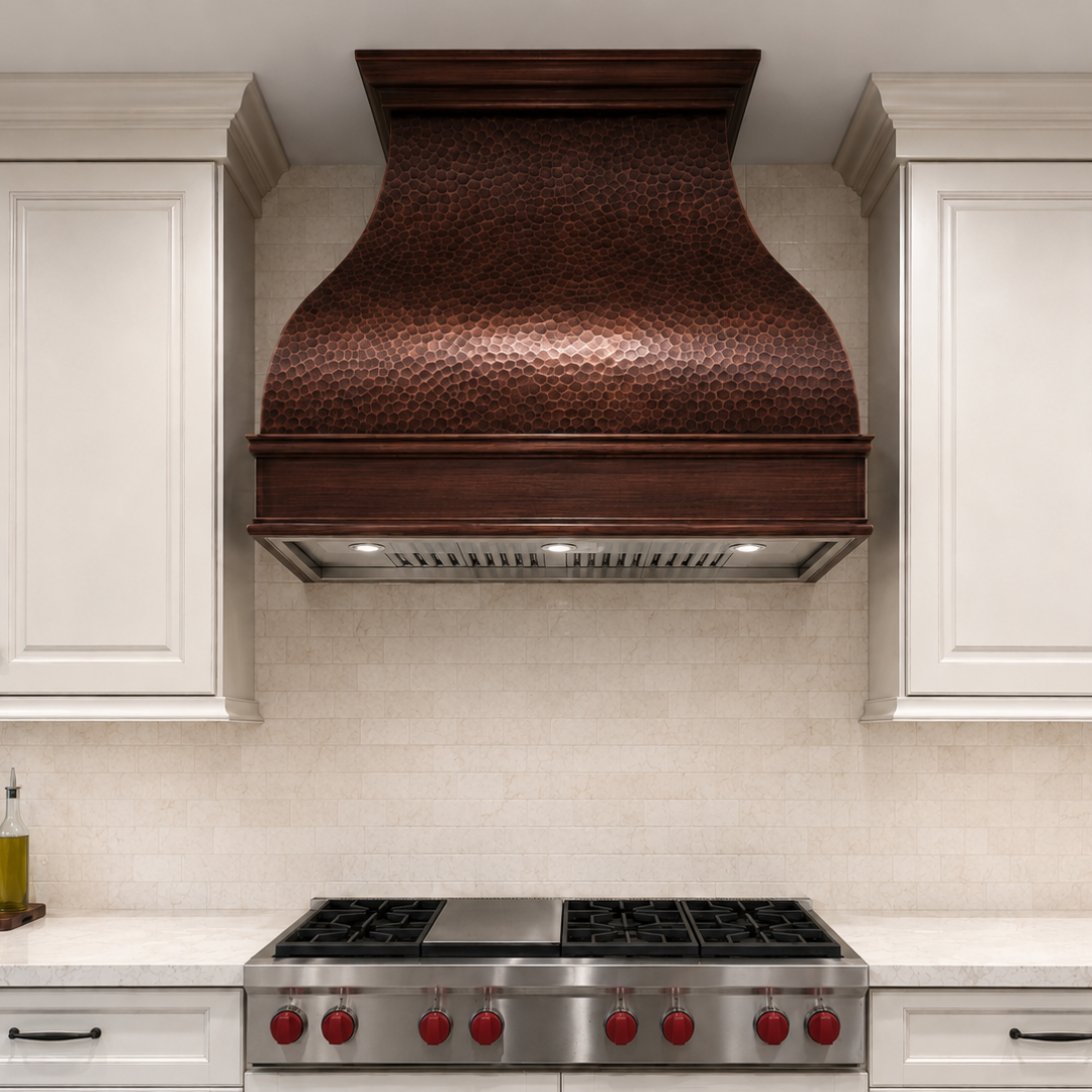 Fobest Copper Kitchen Range Hood with Rustic Design FCP-29