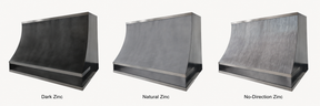 Fobest Curved Dark Zinc Range Hood with Stainless Steel Straps FSS-656